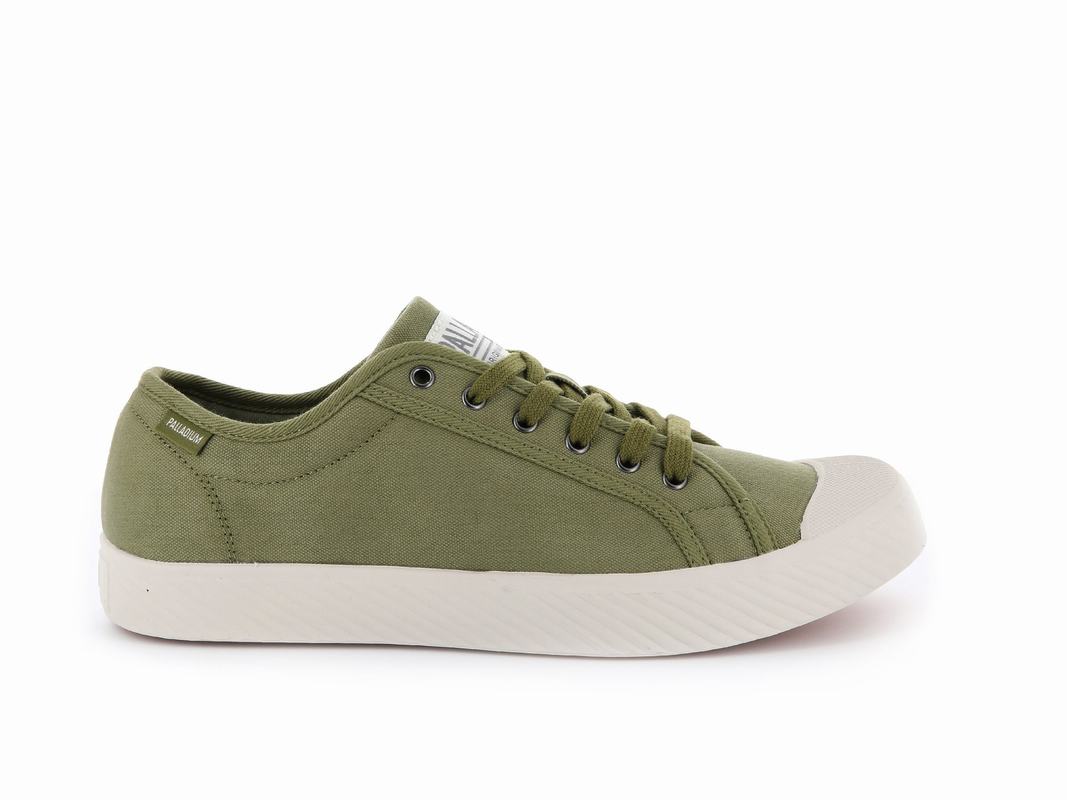 Palladium Pallaphoenix Og Canvas Damen Niedrige Sneaker Olivgrün ||207965-NRD||